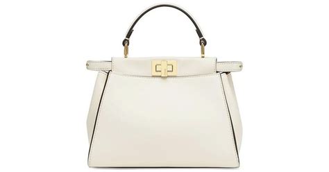 fendi peekaboo white mini|Fendi peekaboo mini price.